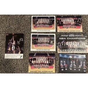 San Antonio Spurs NBA Team Memorabilia Team Photos Lot